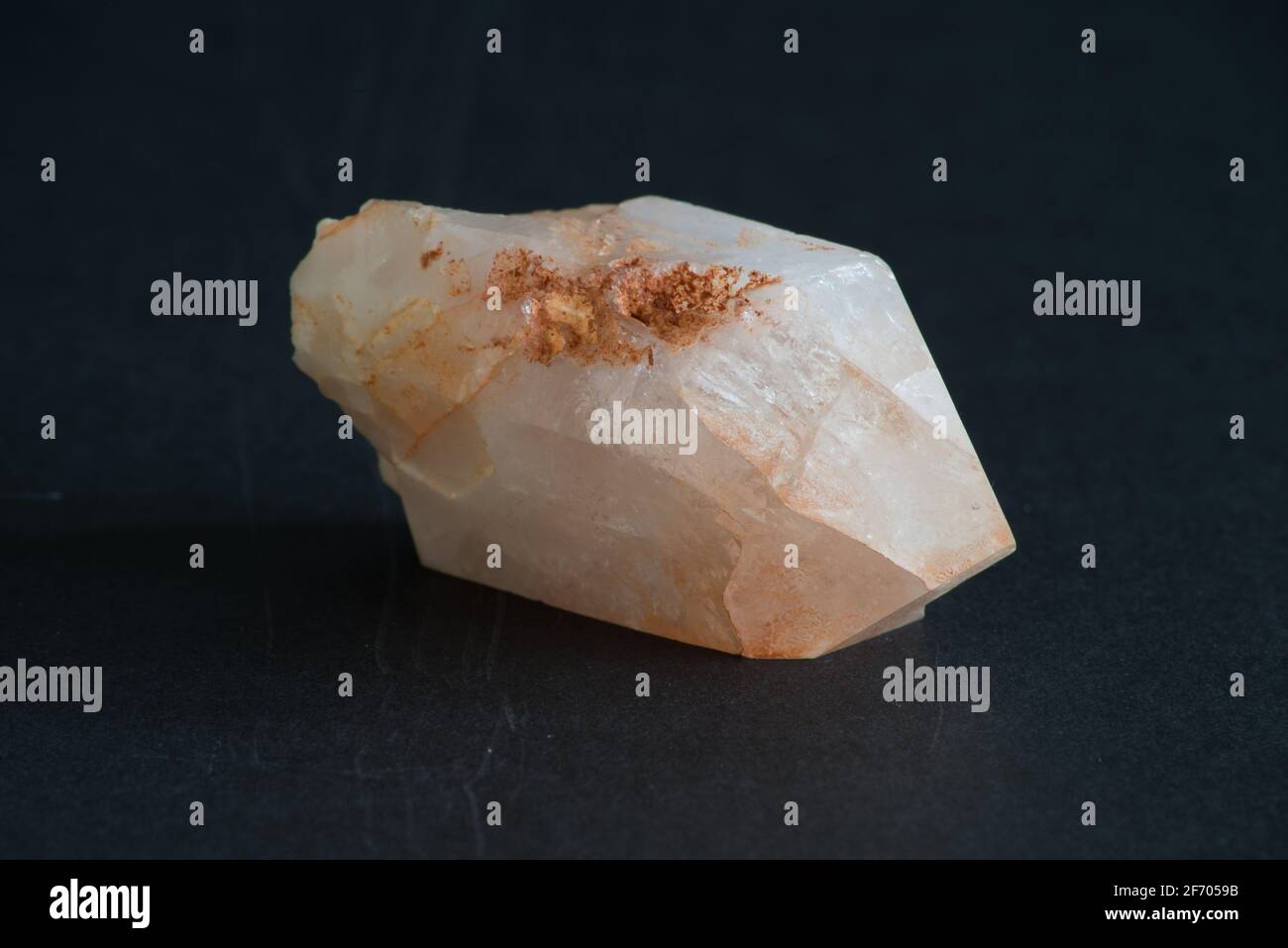A Thumb Sized Rose Quartz Crystal Stock Photo