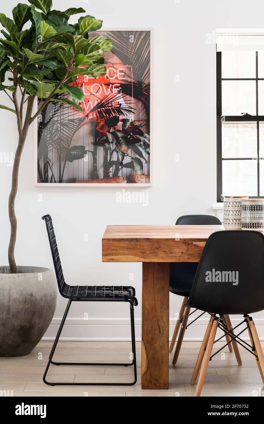 Residential Interior - Dining Room Stock Photo