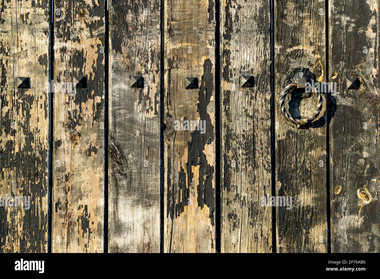 Old wooden door background photo Stock Photo