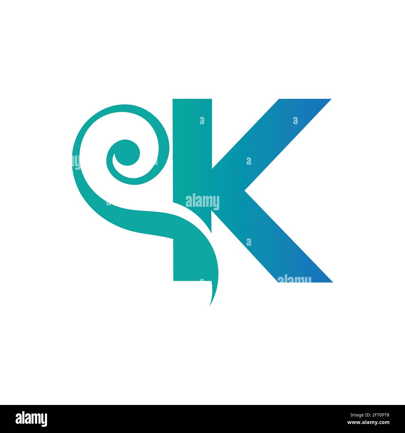 Letter K logo icon design template elements Stock Vector