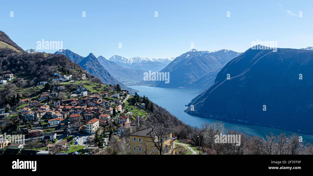 Lugano, Switzerland. 29th Nov, 2020. General view of Monte Bré