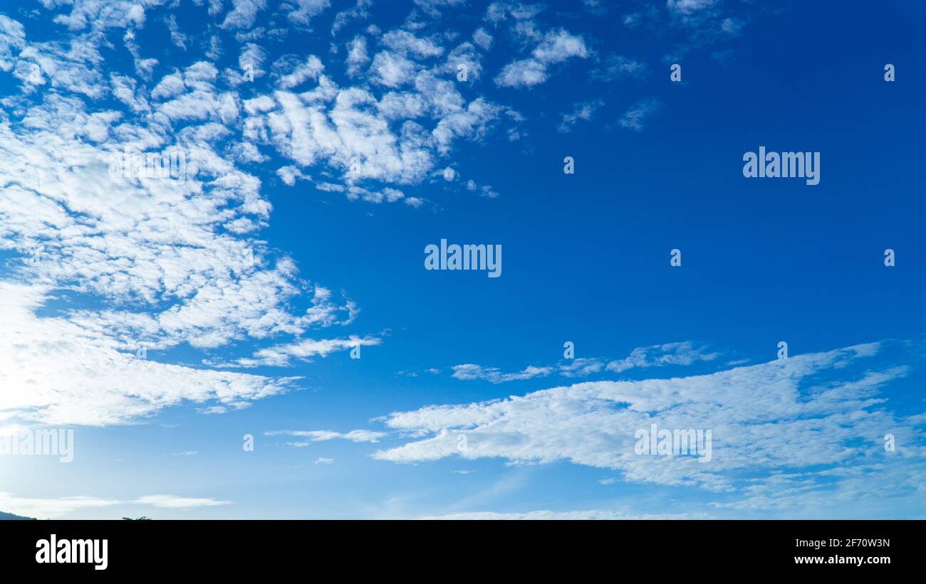 White clouds cumulus floating on blue sky for backgrounds concept Stock ...