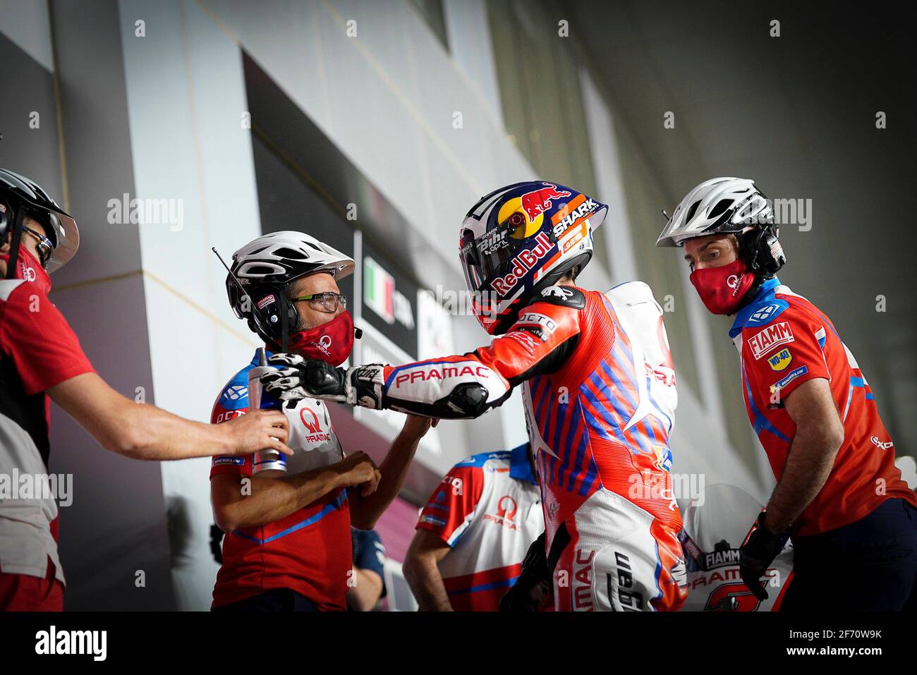 Qualifying for MotoGP TISSOT Grand Prix of Doha underway at Losail  International Circuit, Qatar. April 3, 2021 In picture: Jorge Martín  Clasificacion del Gran Premio de MotoGP TISSOT de Doha en el