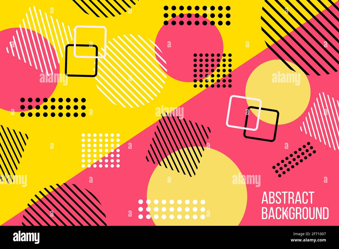 abstract flat geometric template vector illustration background Stock Vector