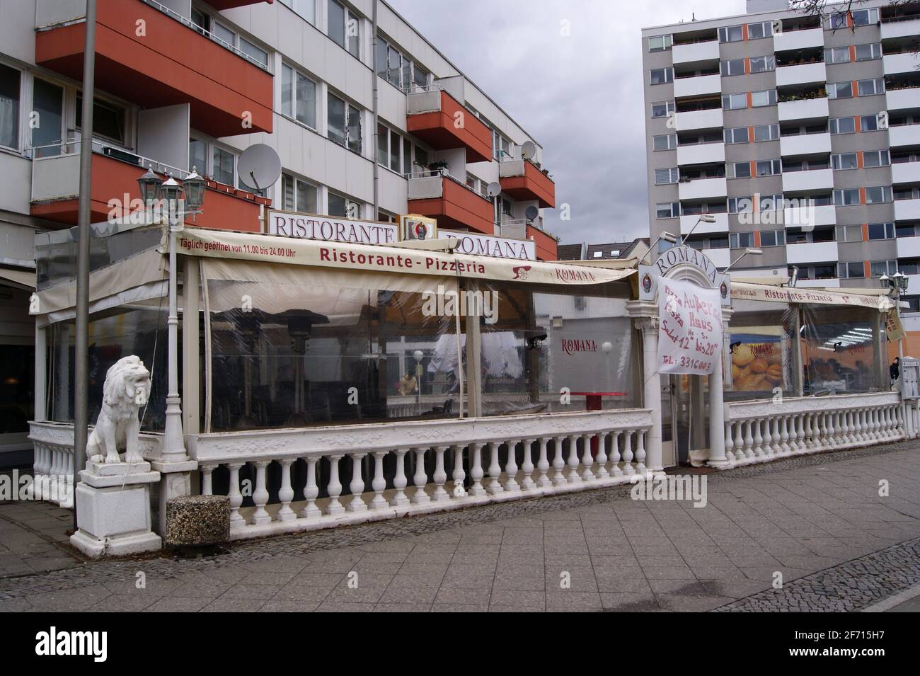 Die Pizzeria Romana in Berlin-Spandau Stock Photo