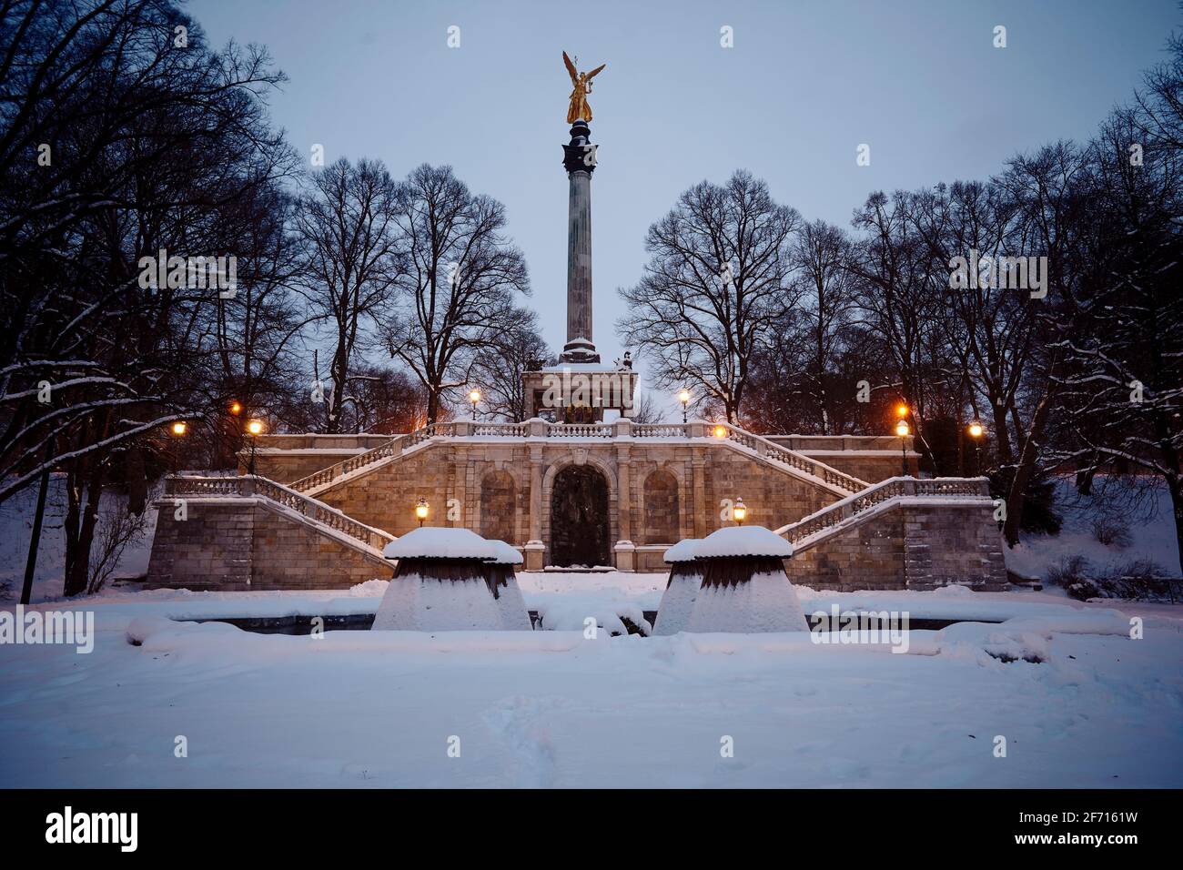 Angel of Peace Monument in Munich Stock Photo