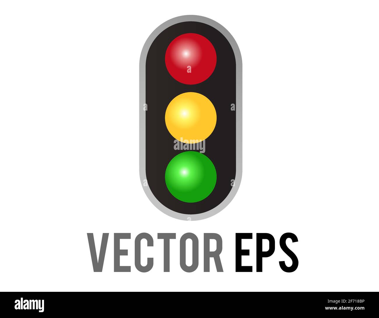The isolated vector vertical up and down road traffic caution light signal icon Stock Vector