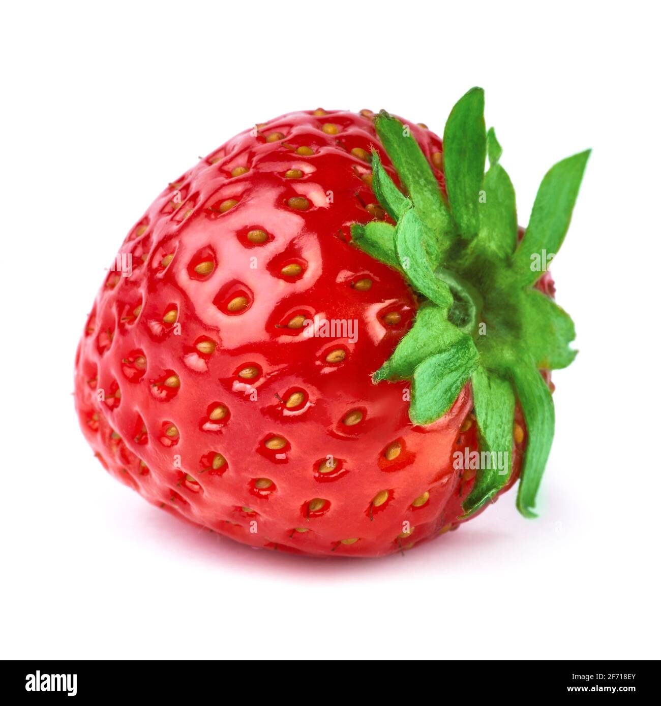 Studio macro shot of Fresh strawberry isolated on white background ...