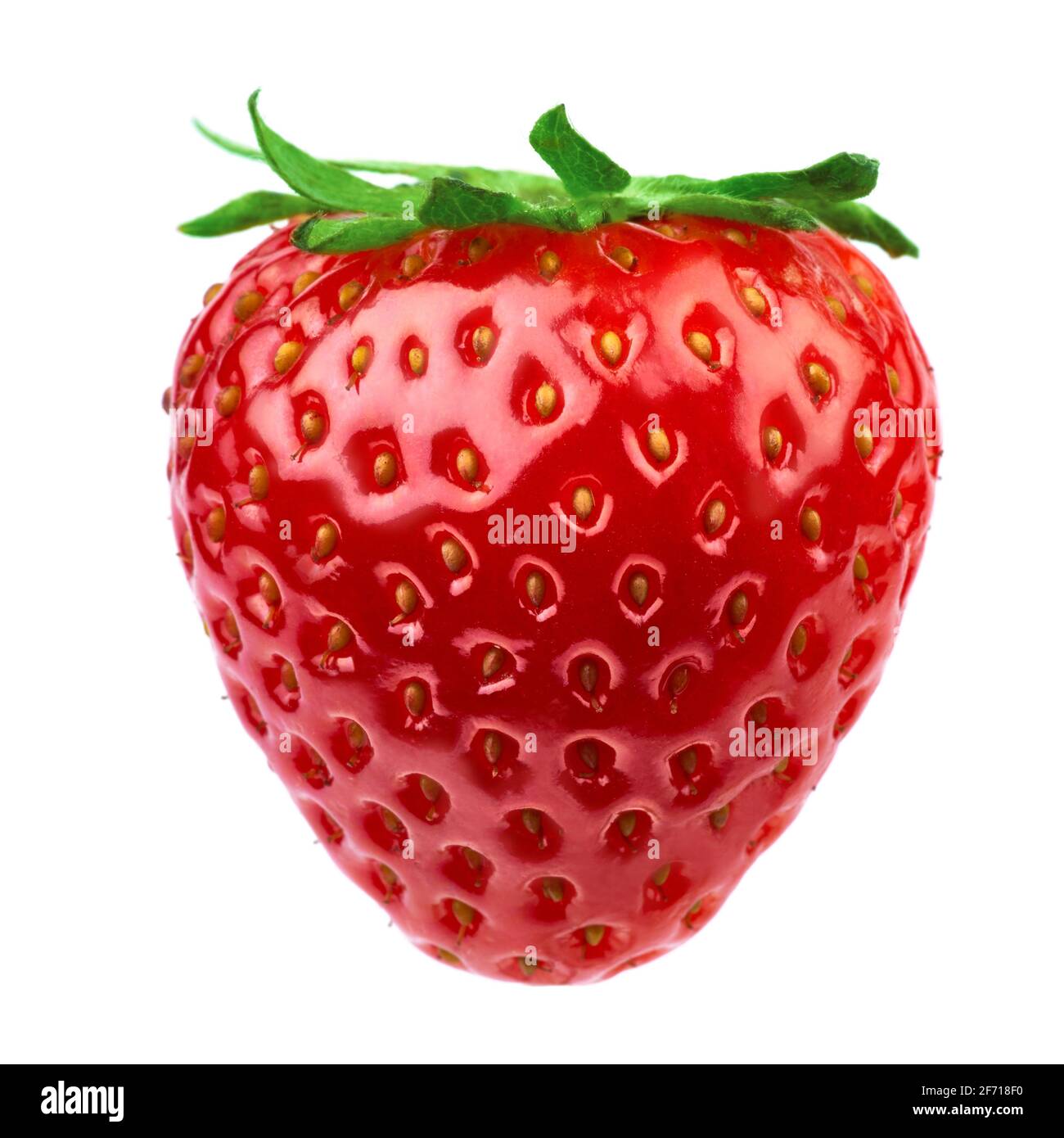 Studio macro shot of Fresh strawberry isolated on white background ...
