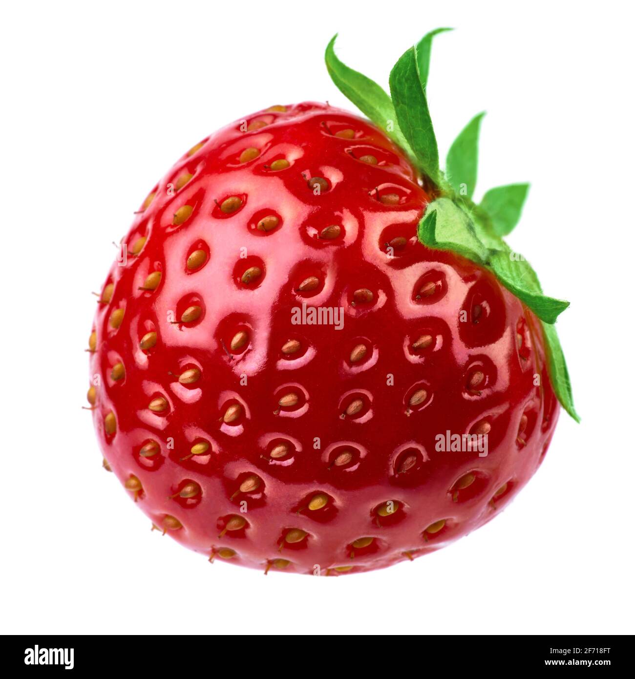 Studio macro shot of Fresh strawberry isolated on white background ...