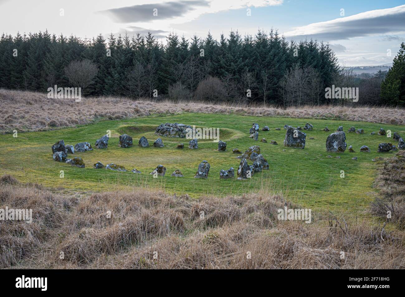 Beaghmore Stone Circles County Tyrone, Northern Ireland Stock Photo