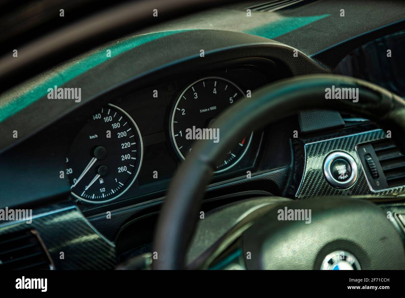 MILAN, ITALY 28 MARCH 2021 Bmw dashboard interior, steering wheel and odometer Stock Photo Alamy