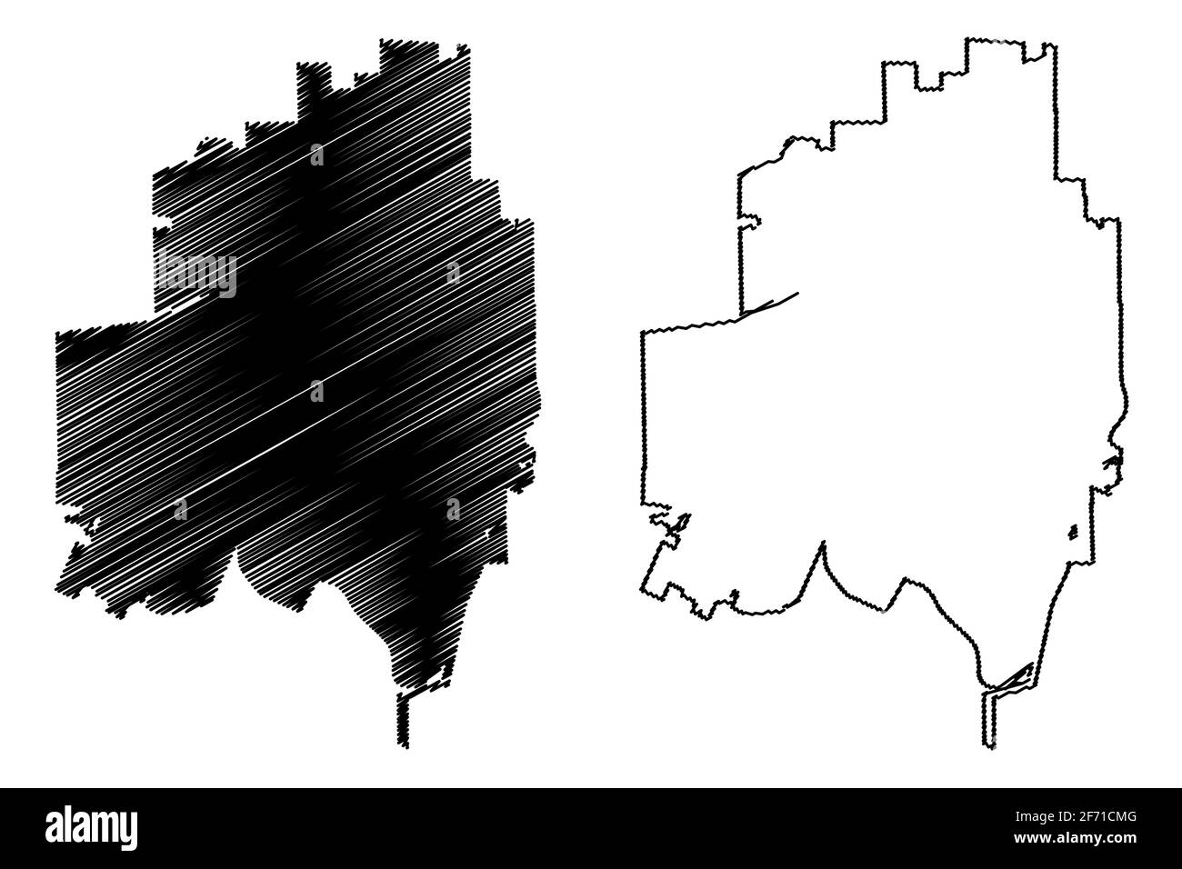 Sugar Land City, Texas (United States cities, United States of America, usa city) map vector illustration, scribble sketch City of Sugar Land map Stock Vector