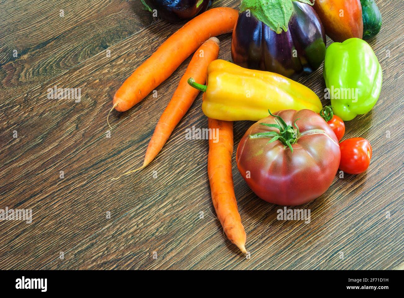 Raw vegetables and fruits background.Healthy organic food concept Stock ...