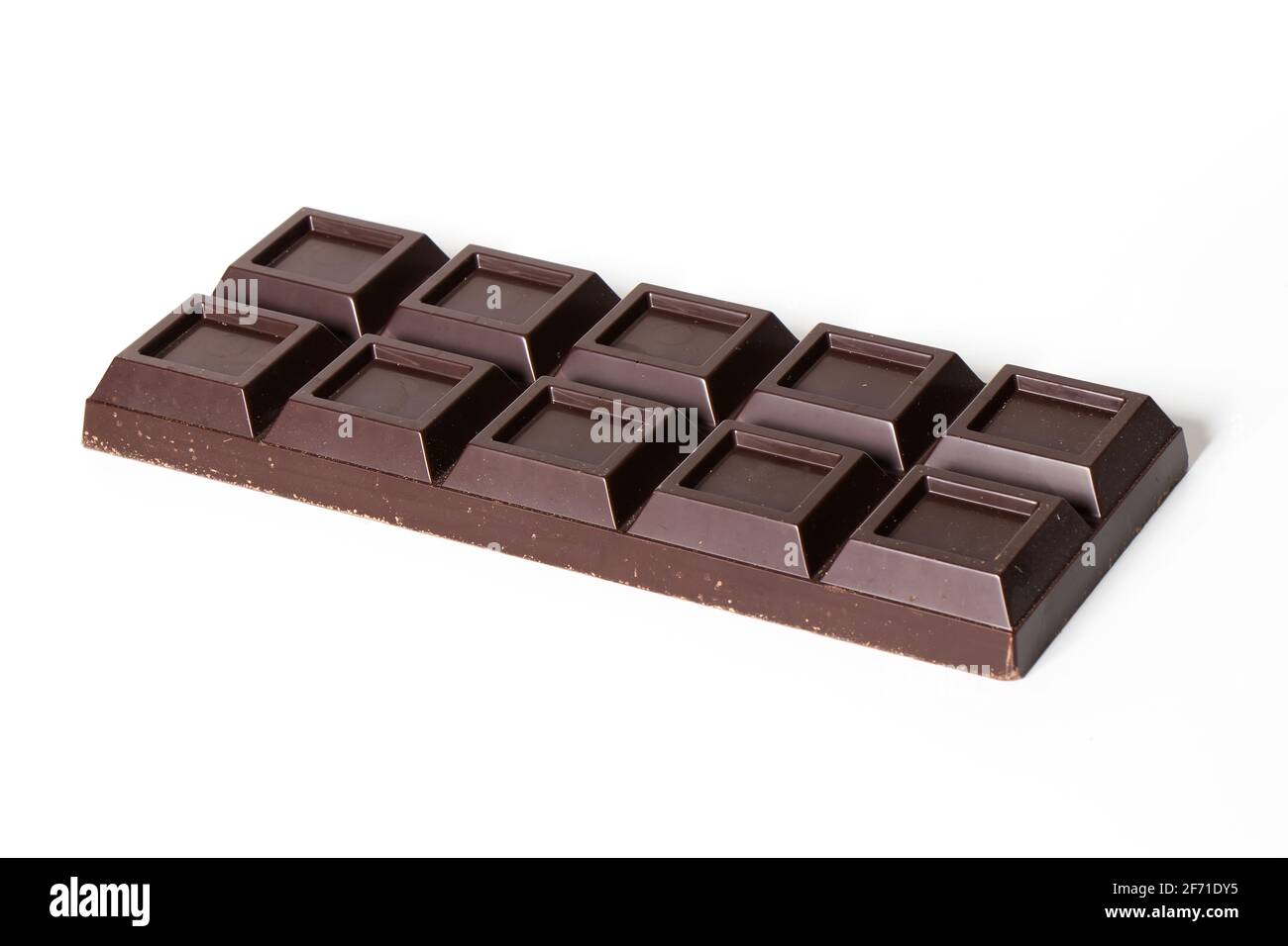 close up a chocolate bar isolated on white background Stock Photo - Alamy