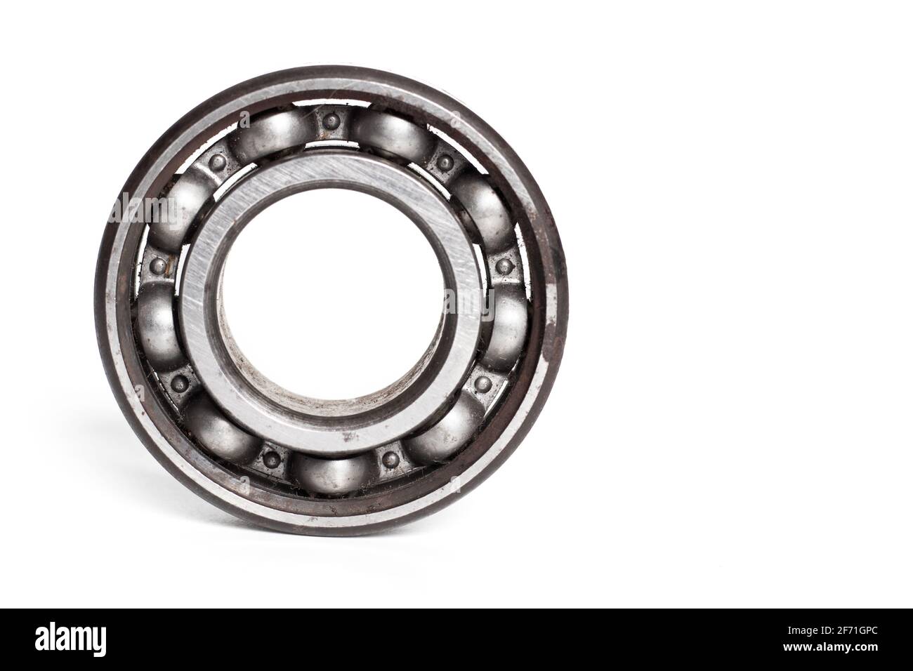 Used metal ball bearing, isolated Stock Photo Alamy