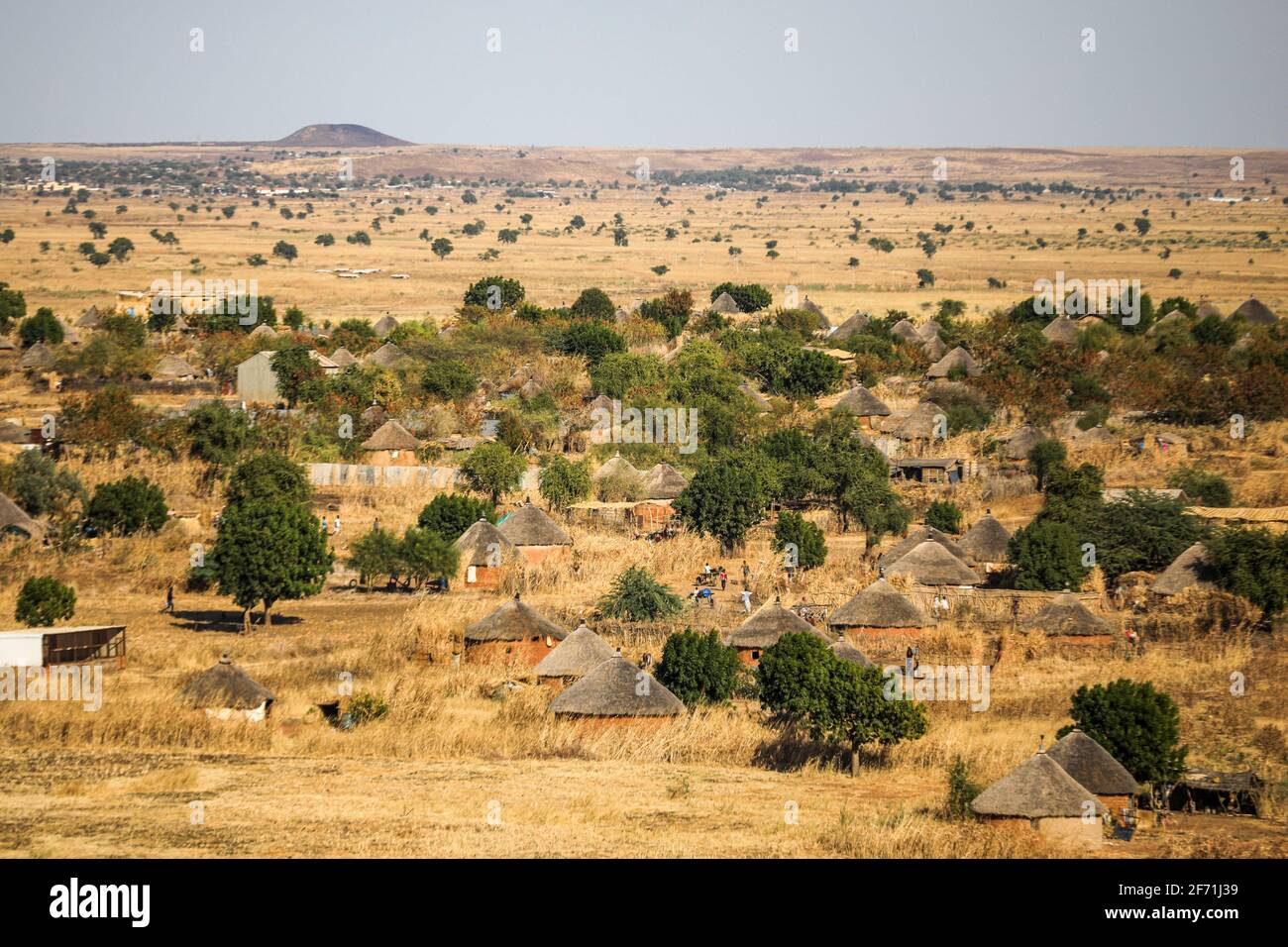 Ethiopian refugees migrated to Sudan and live in refugee camp Stock Photo