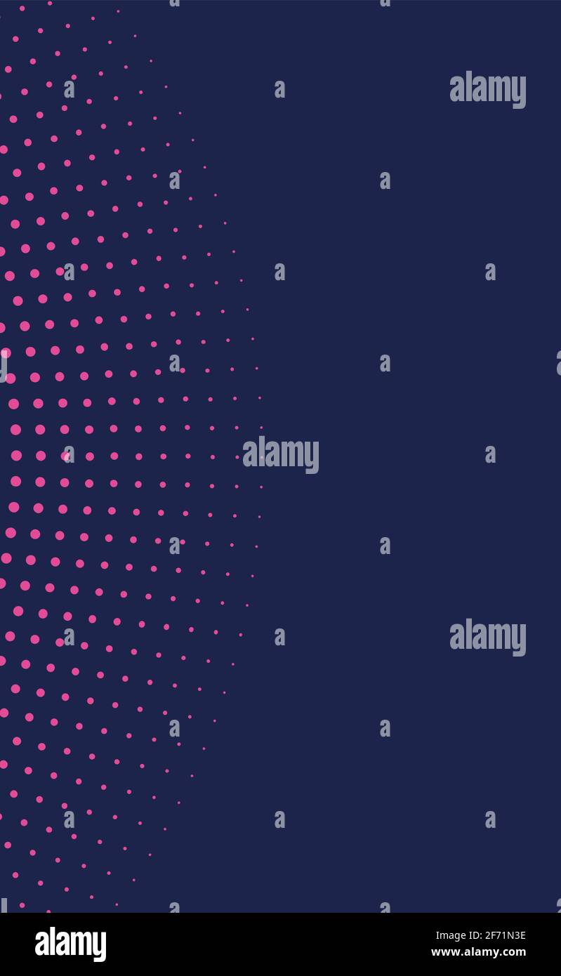 Abstract blue background and many dots - Vector illustration Stock Vector