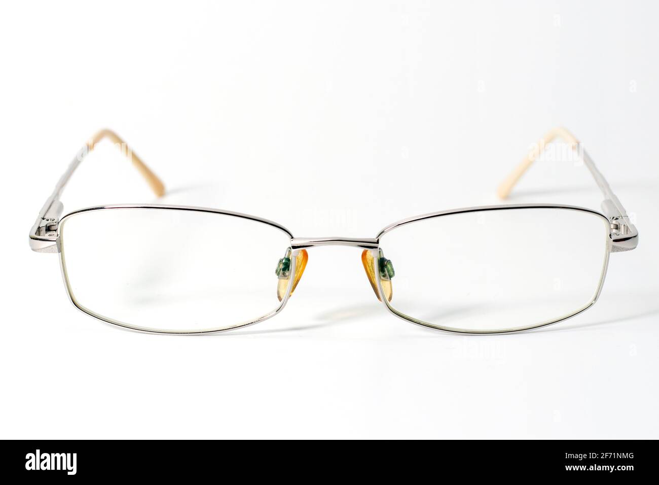 Glasses on isolated white Optic glasses Stock Photo Alamy