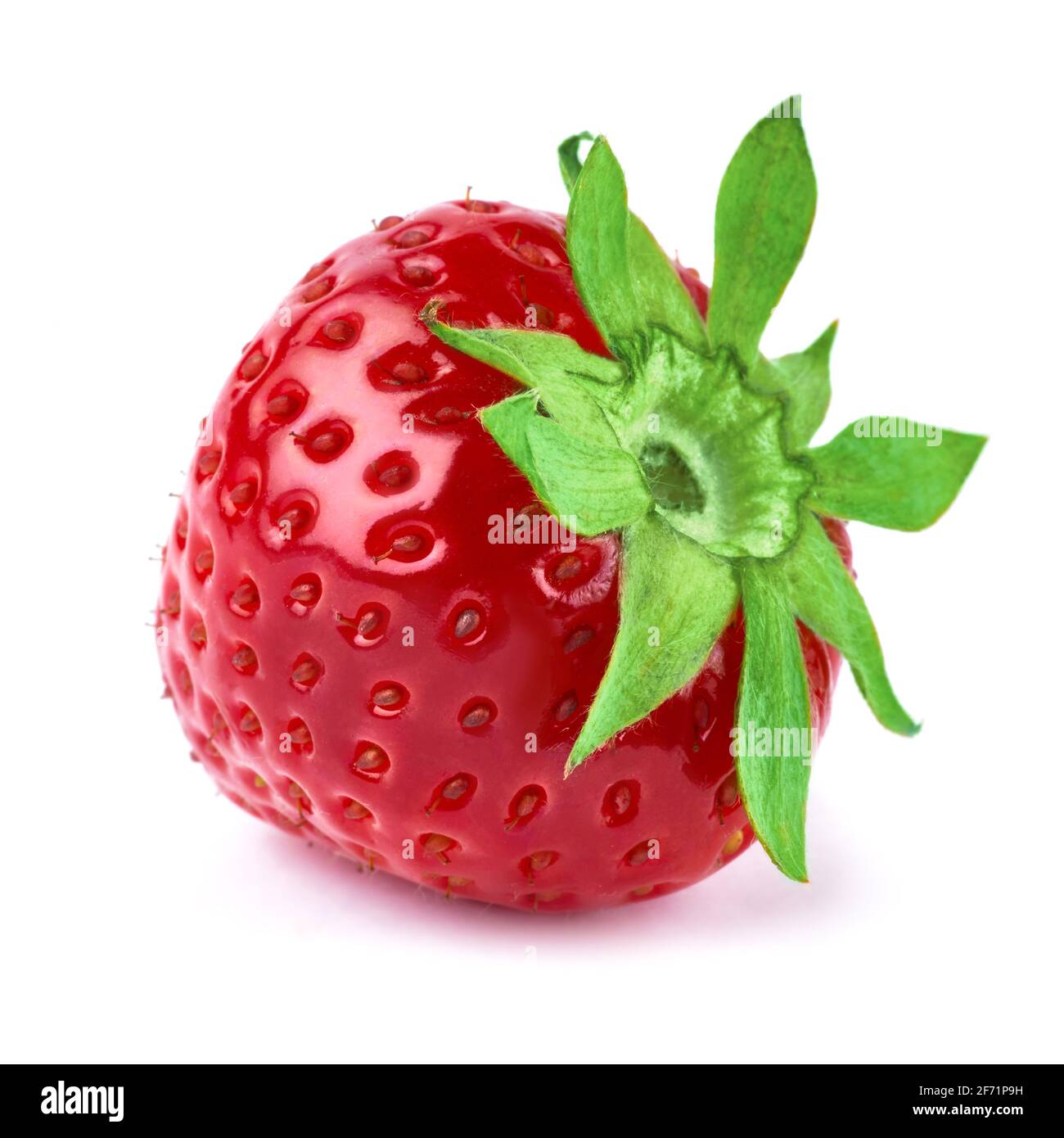 Studio macro shot of Fresh strawberry isolated on white background ...
