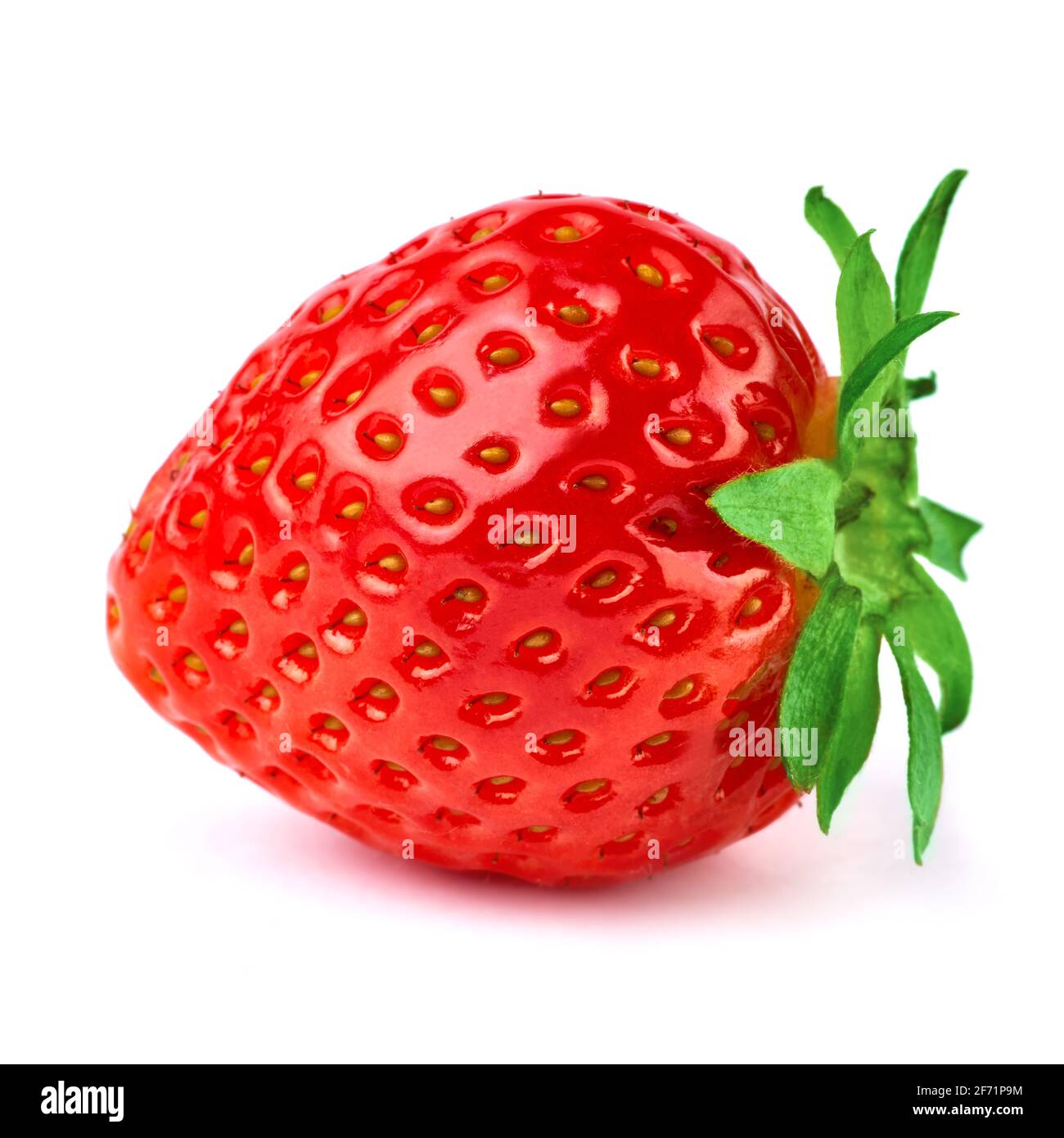 Studio macro shot of Fresh strawberry isolated on white background ...