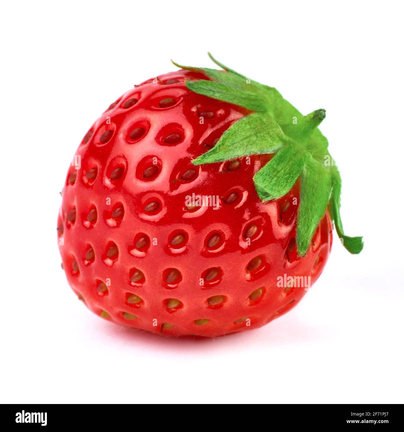 Studio macro shot of Fresh strawberry isolated on white background ...