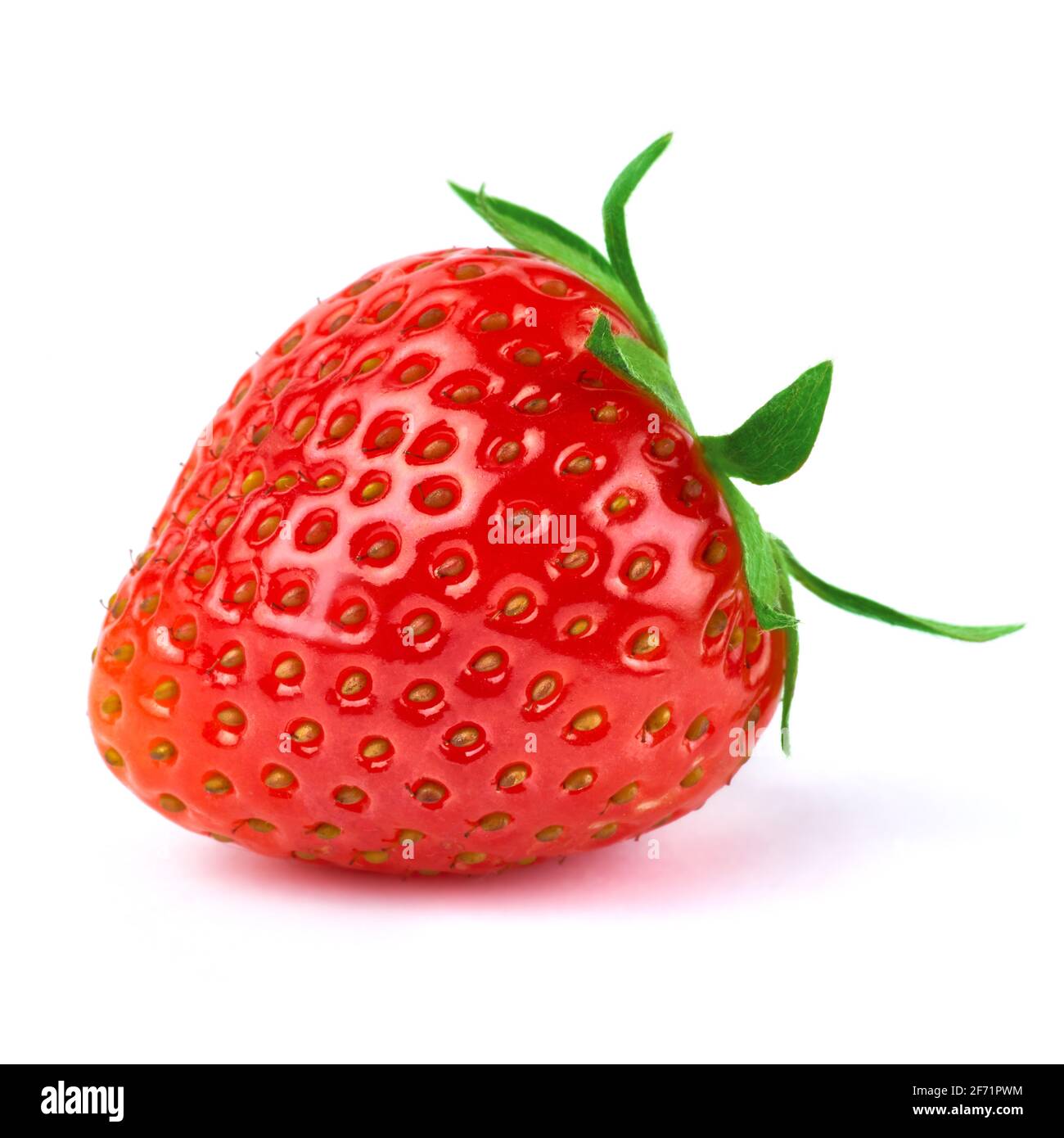 Studio macro shot of Fresh strawberry isolated on white background ...