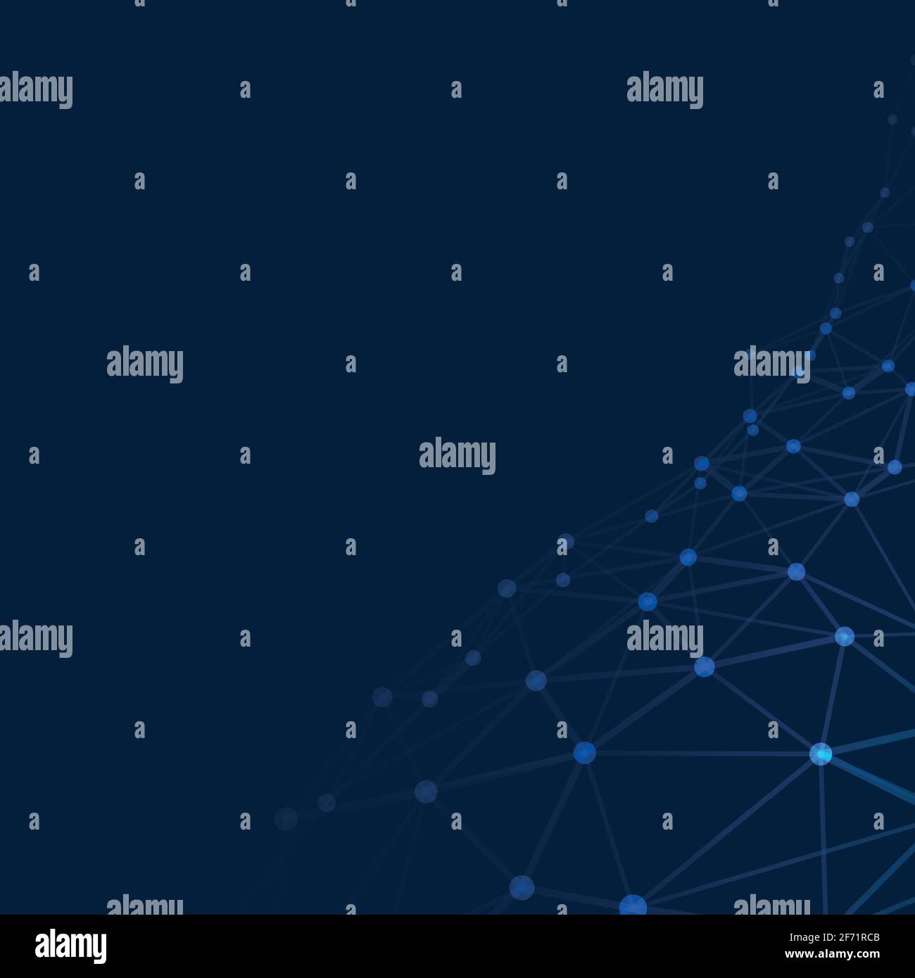 Dark blue background of dots and lines - Vector illustration Stock ...