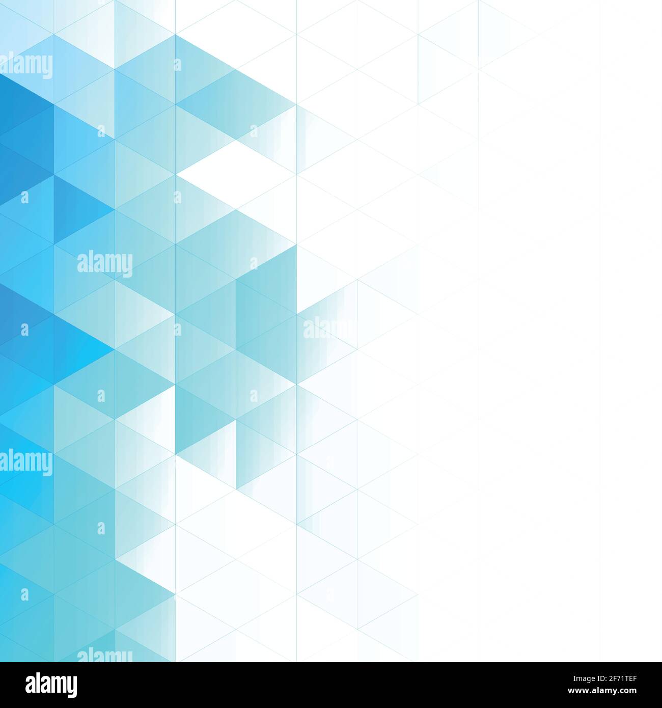 Abstract white and blue background, many triangles - Vector illustration Stock Vector