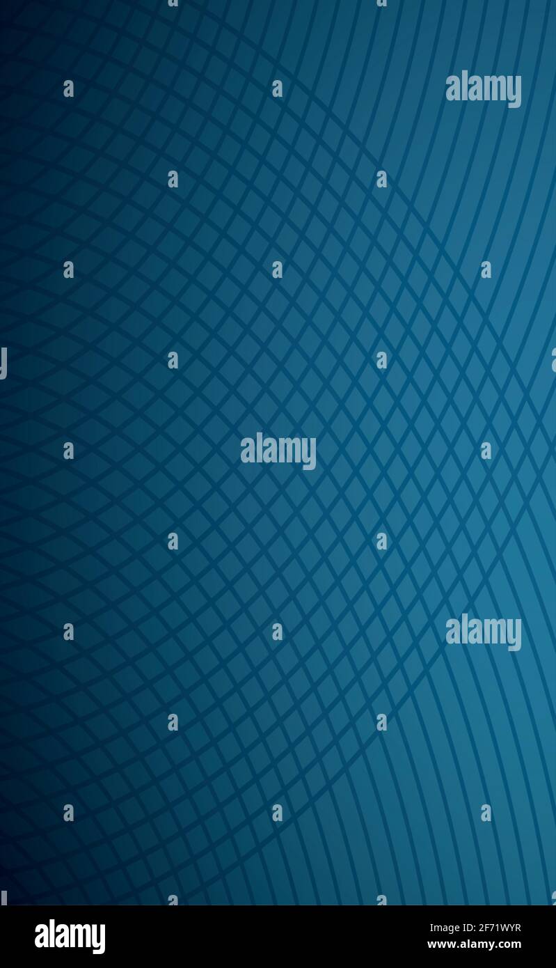 Abstract dark blue background, many curved lines - Vector illustration Stock Vector