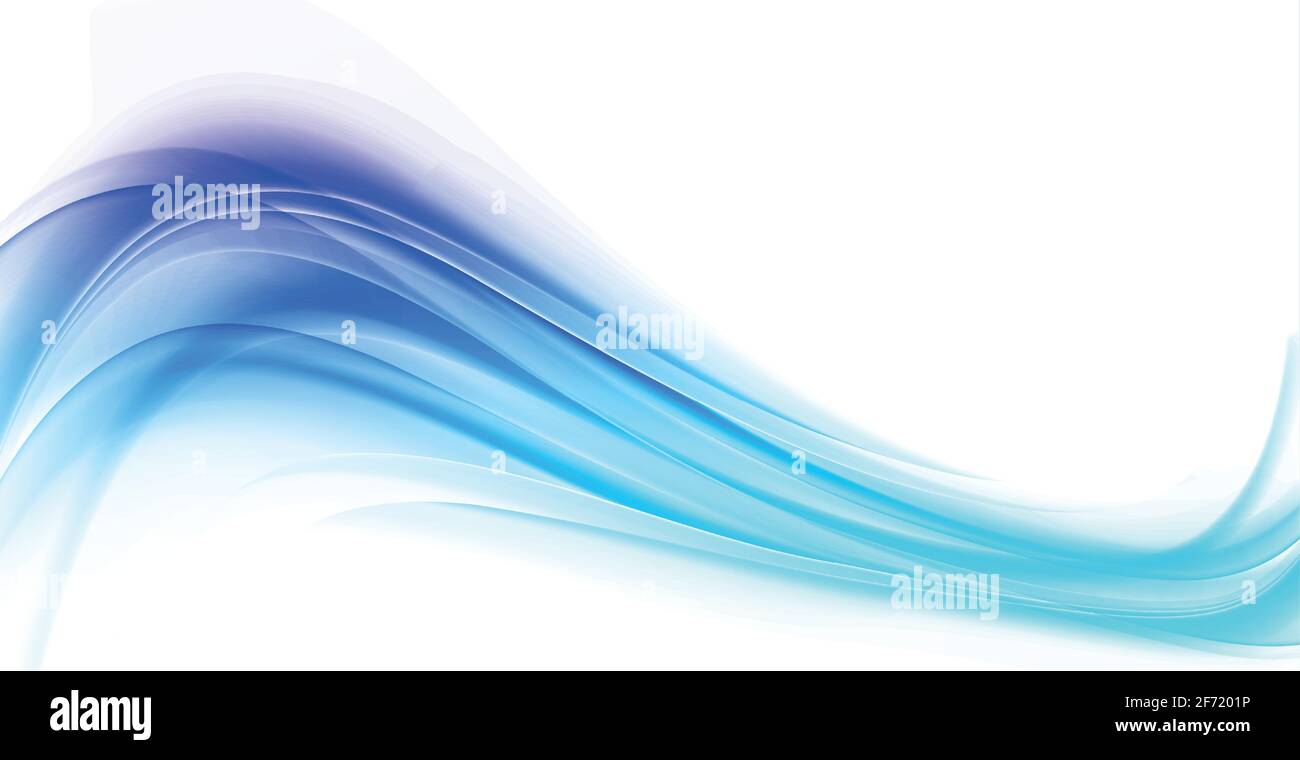 Abstract white background, wavy blue lines - Vector illustration Stock ...