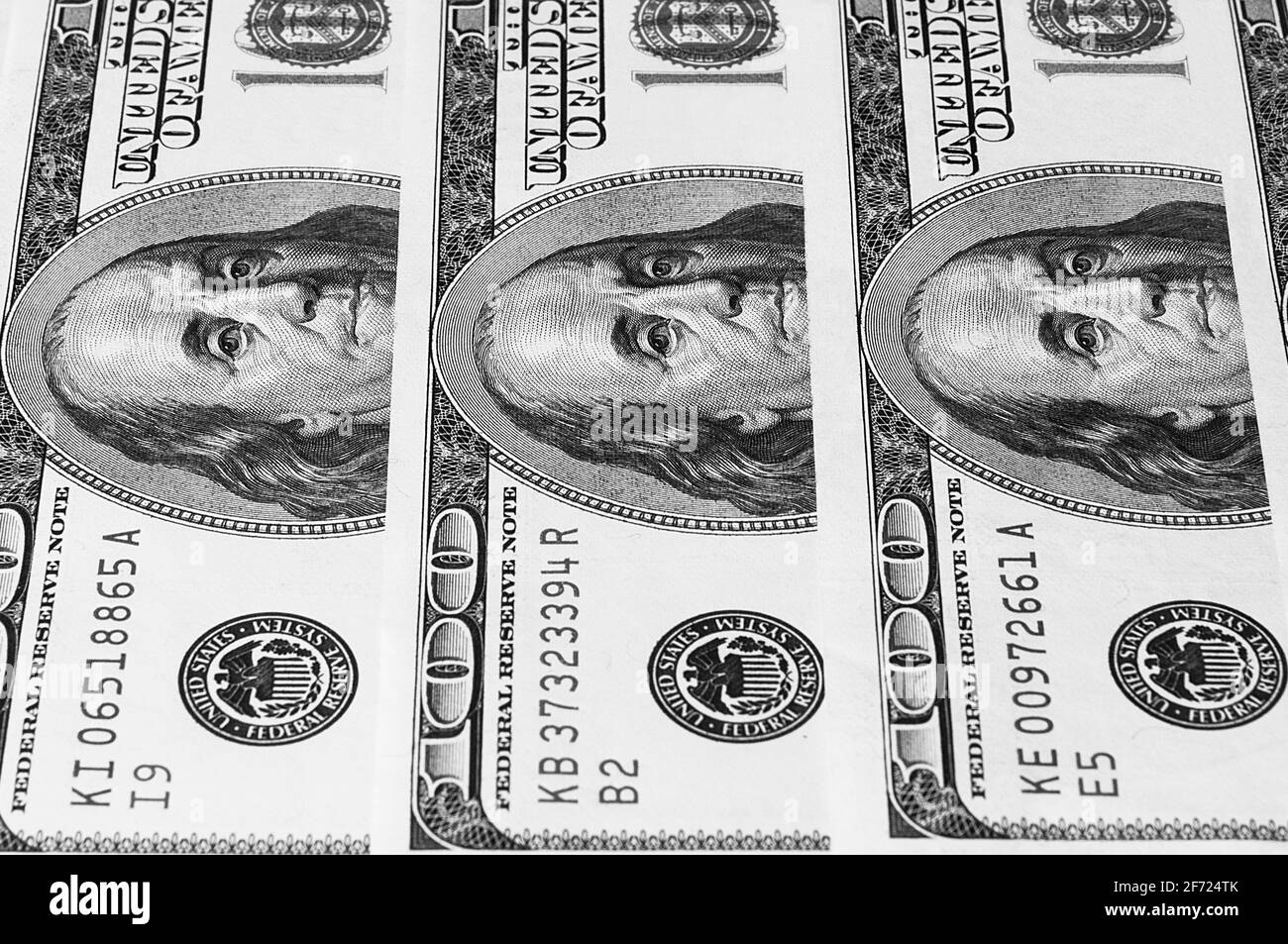 Business concept dollar banknotes Black and White Stock Photos & Images ...
