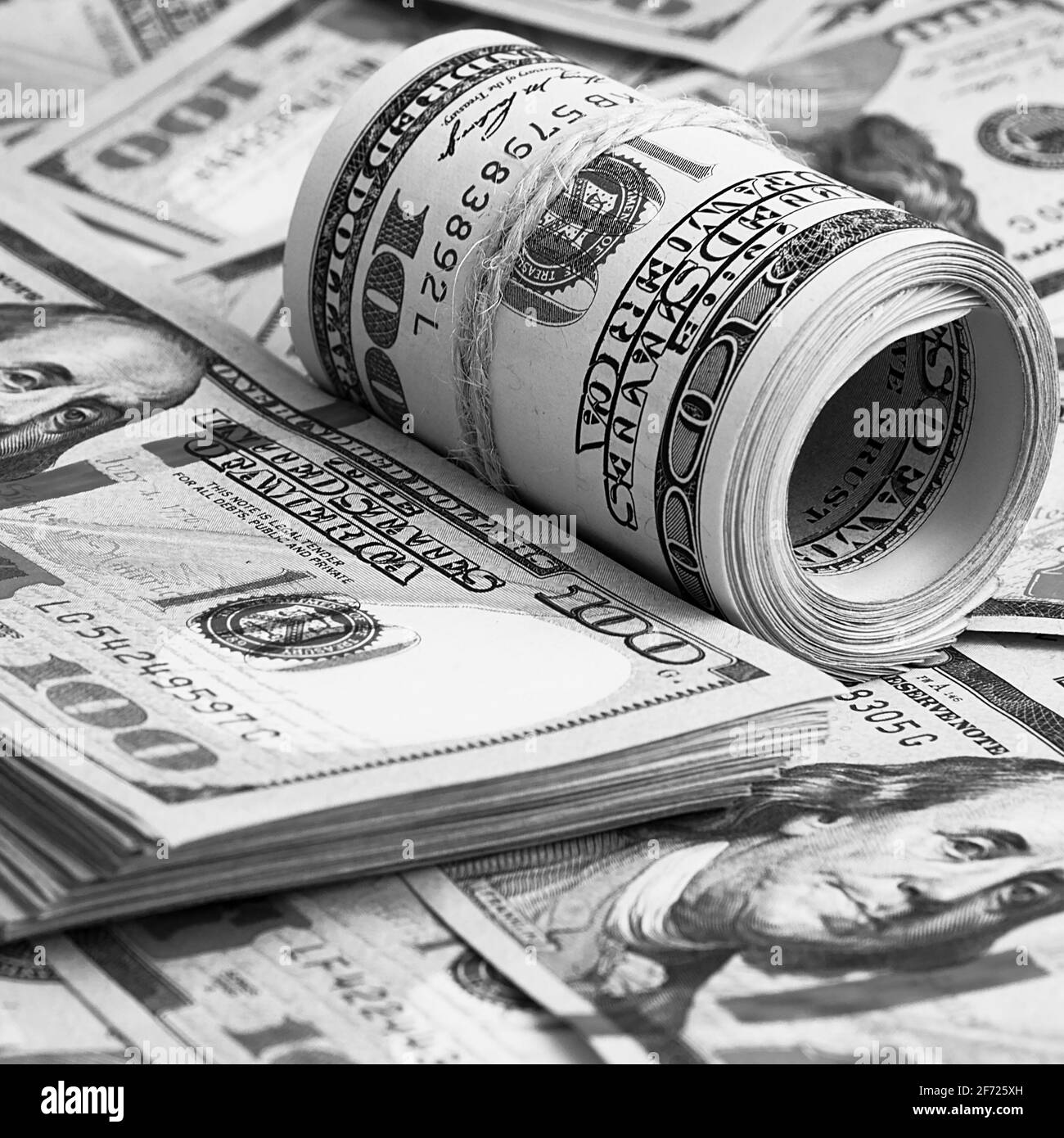 Dollar Bills Black And White Stock Photos Images Alamy