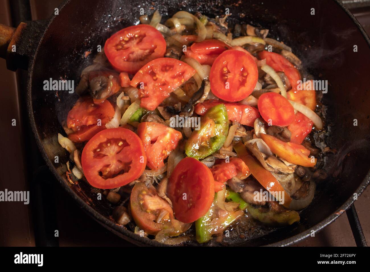 Vegetable stew in a frying pan Stock Photo Alamy