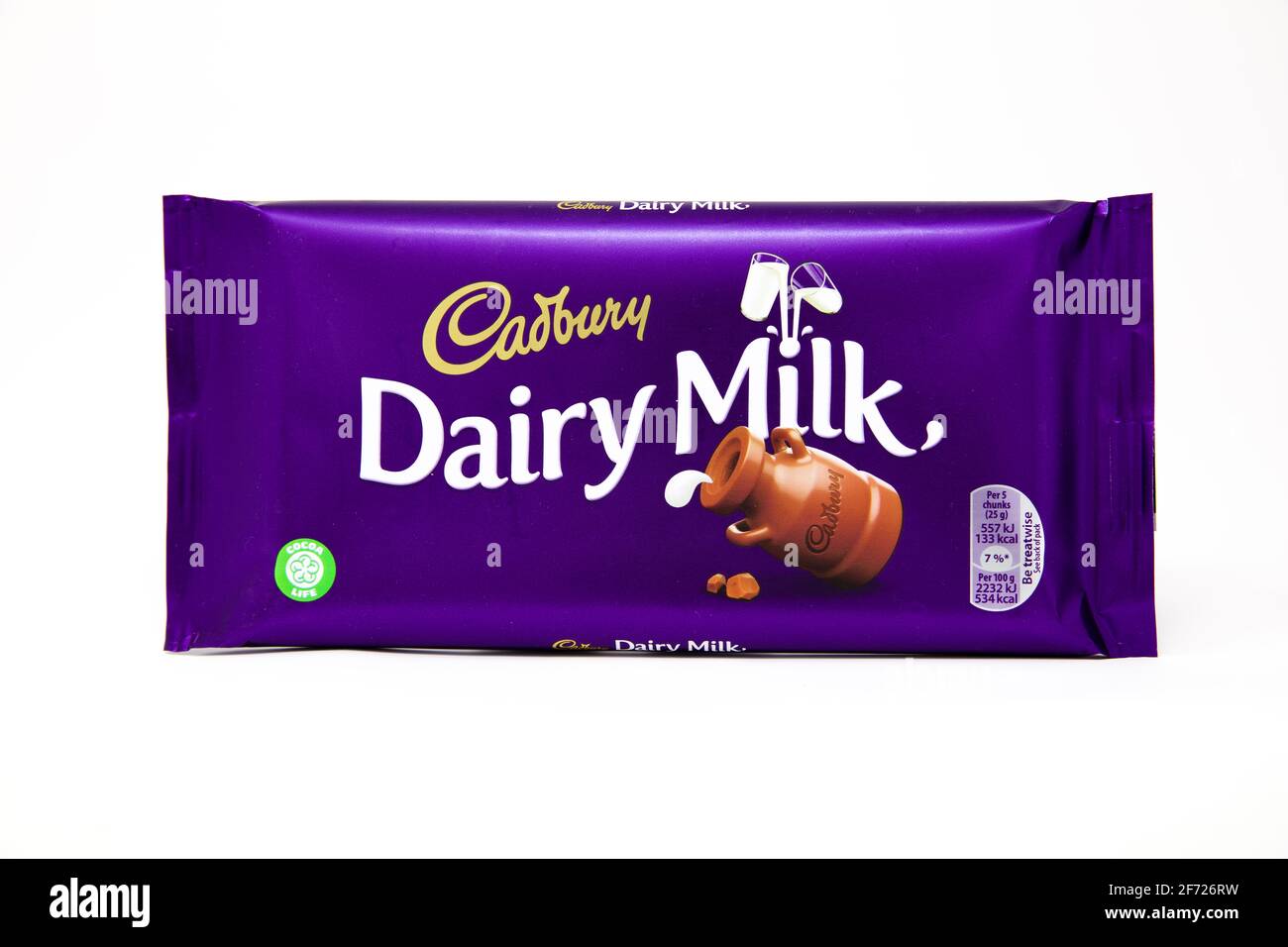 Cadbury Dairy Milk Chocolate Bar Stock Photo