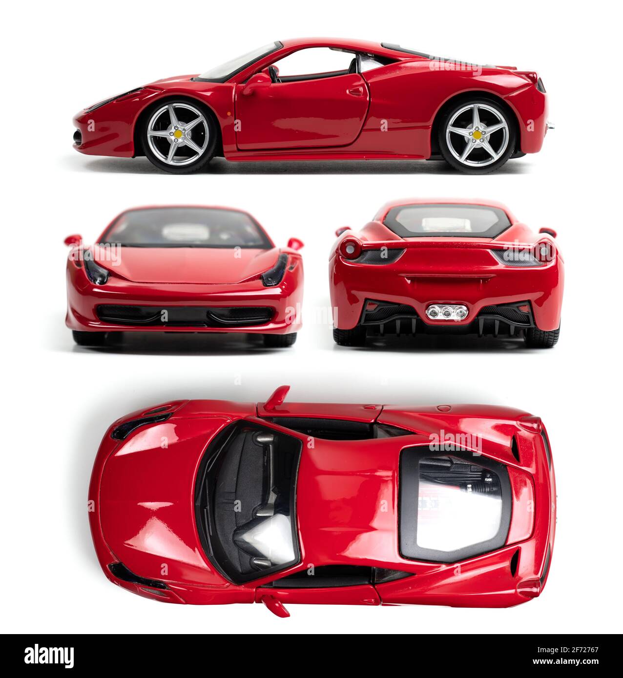 Ferrari side view on white Cut Out Stock Images & Pictures - Alamy