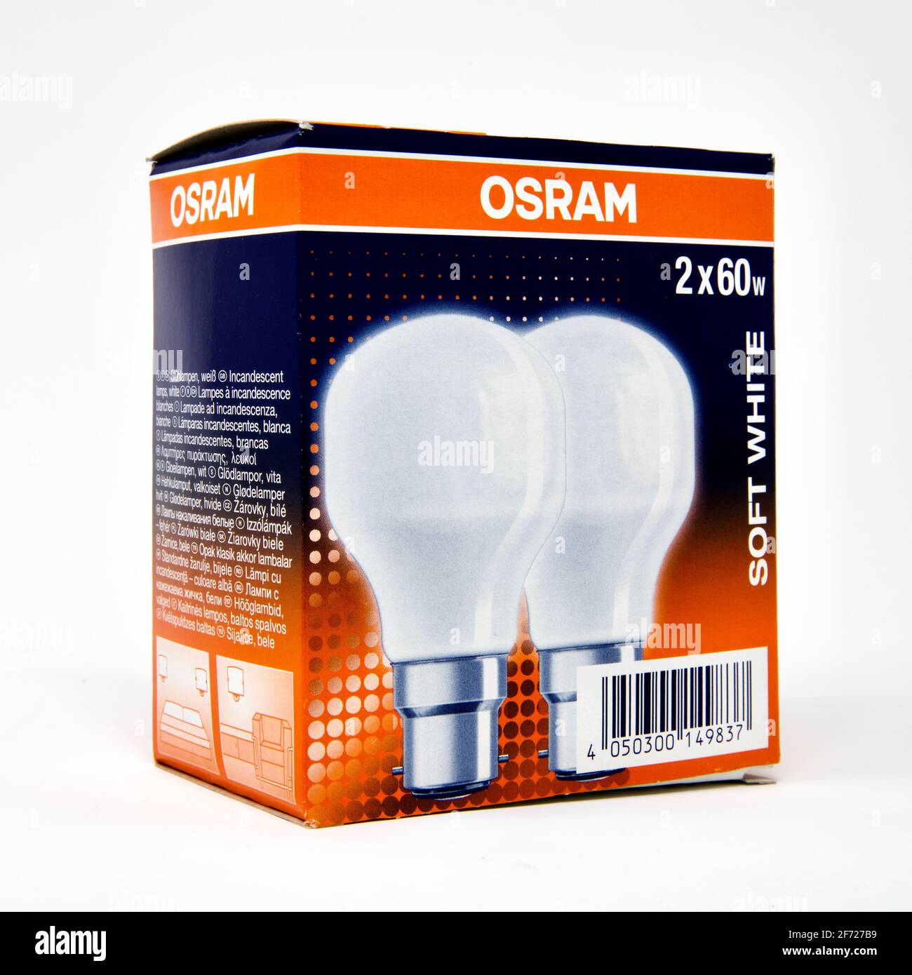 Osram soft white 60w light bulbs Stock Photo - Alamy