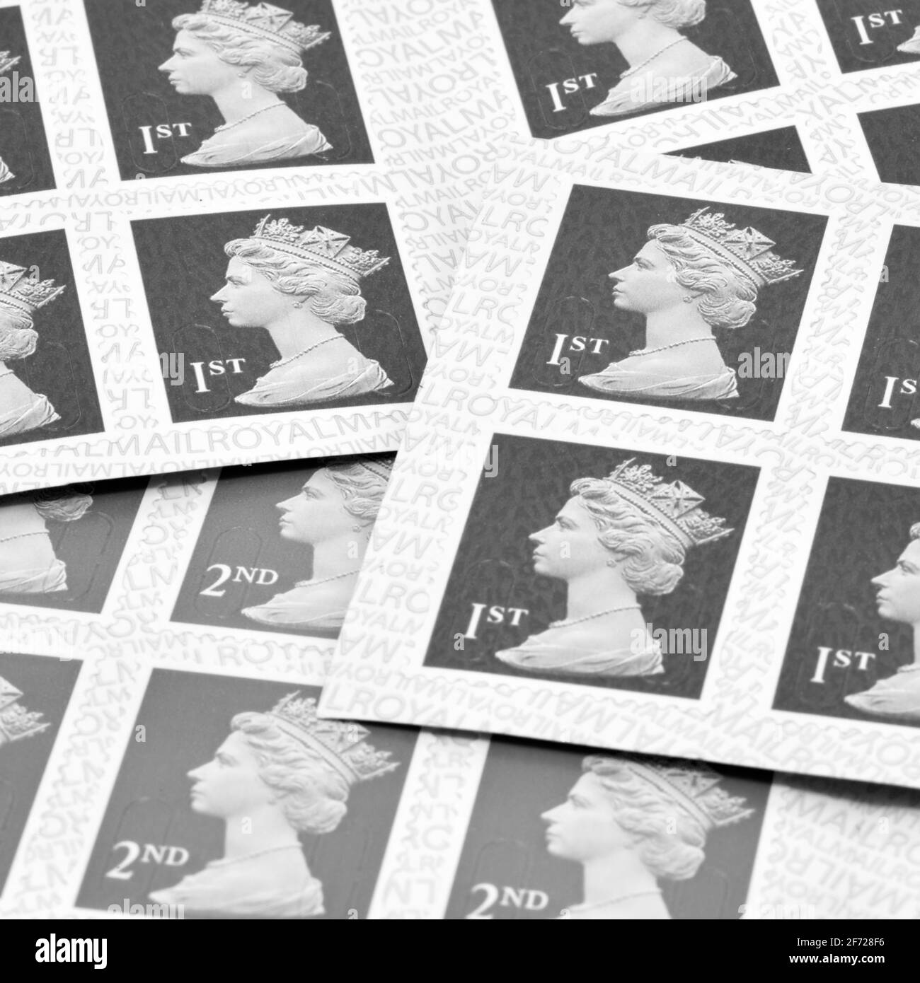 Uk royal mail first class Black and White Stock Photos & Images Alamy