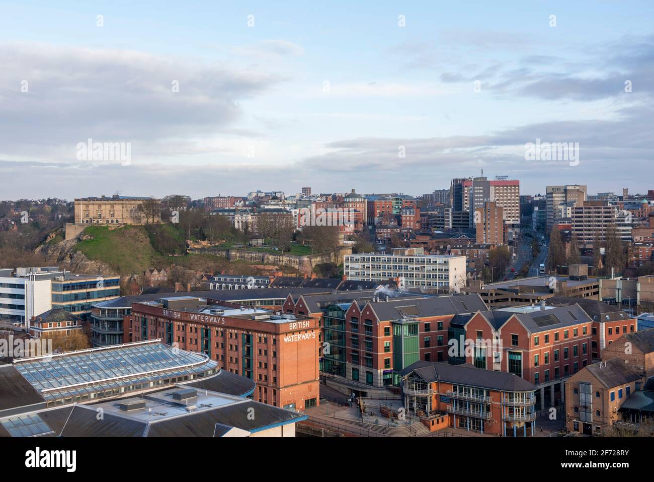 Nottingham City, viewed from the roof of the Unity Square development ...