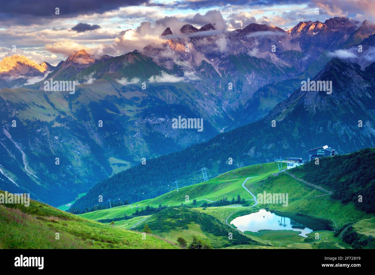 Alps mountain Fellhorn Bavaria Germany Stock Photo