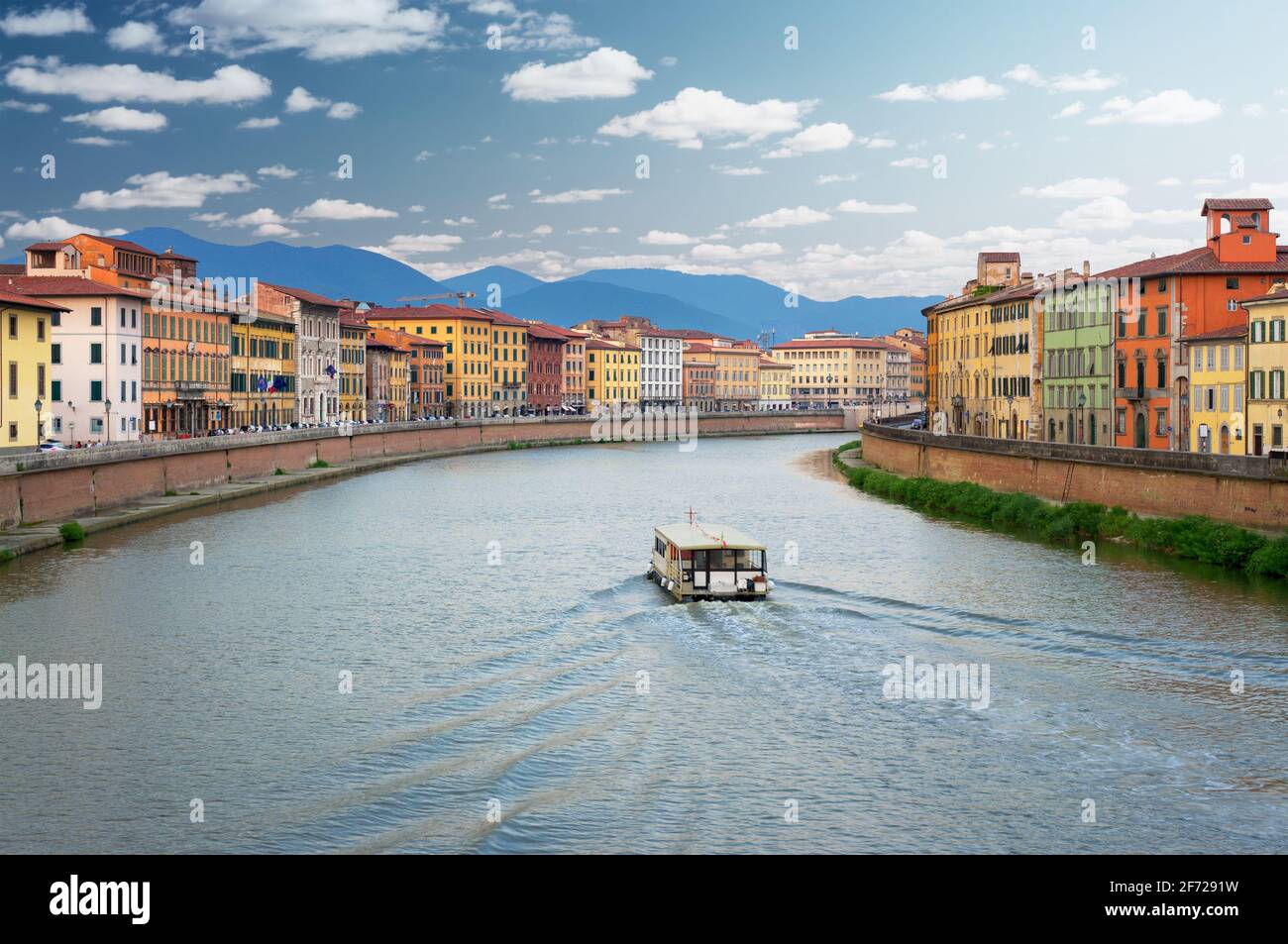River Arno in Pisa Italy Stock Photo