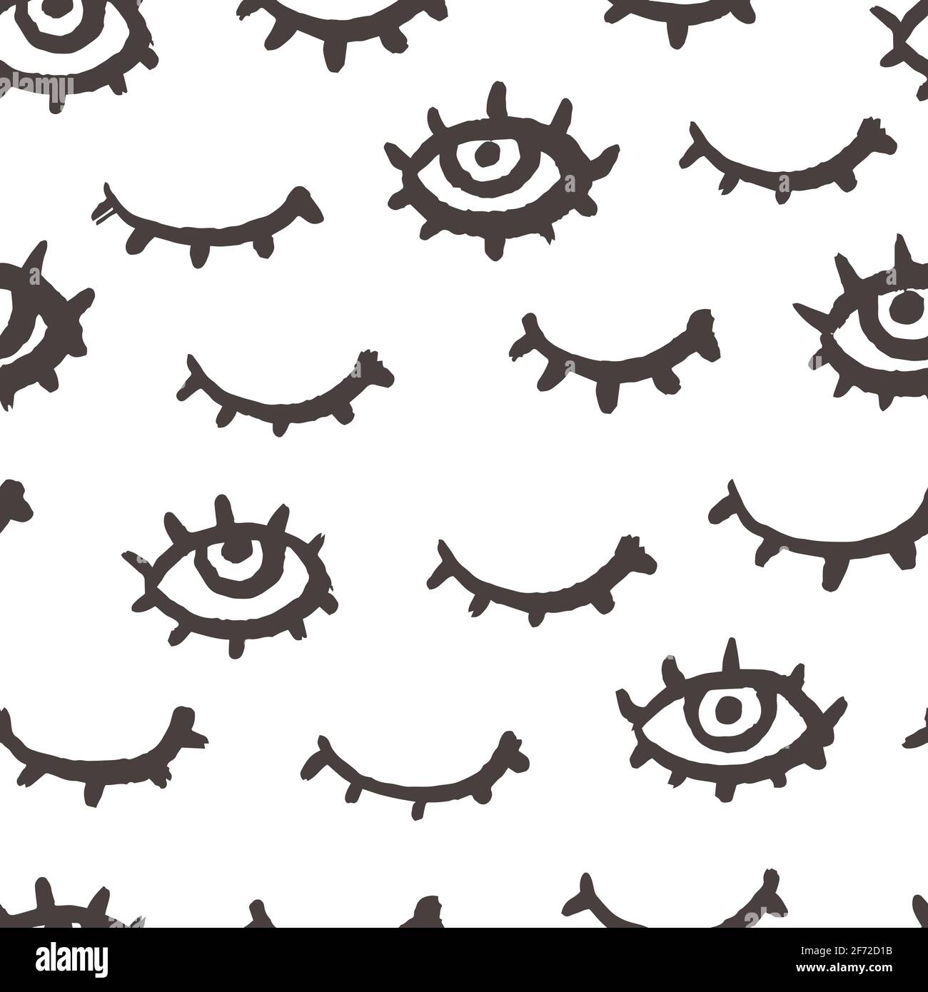 Eye seamless pattern. Grunge doodle makeup fashion print. Black and white  simple minimal stylish wallpaper Stock Vector Image & Art - Alamy