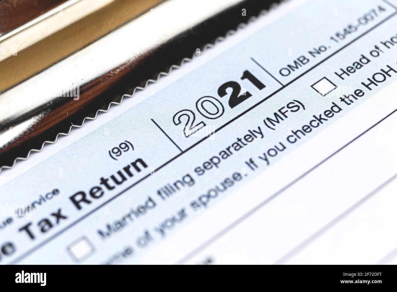 Tax time 2021 with 1049 individual tax form close up Stock Photo - Alamy