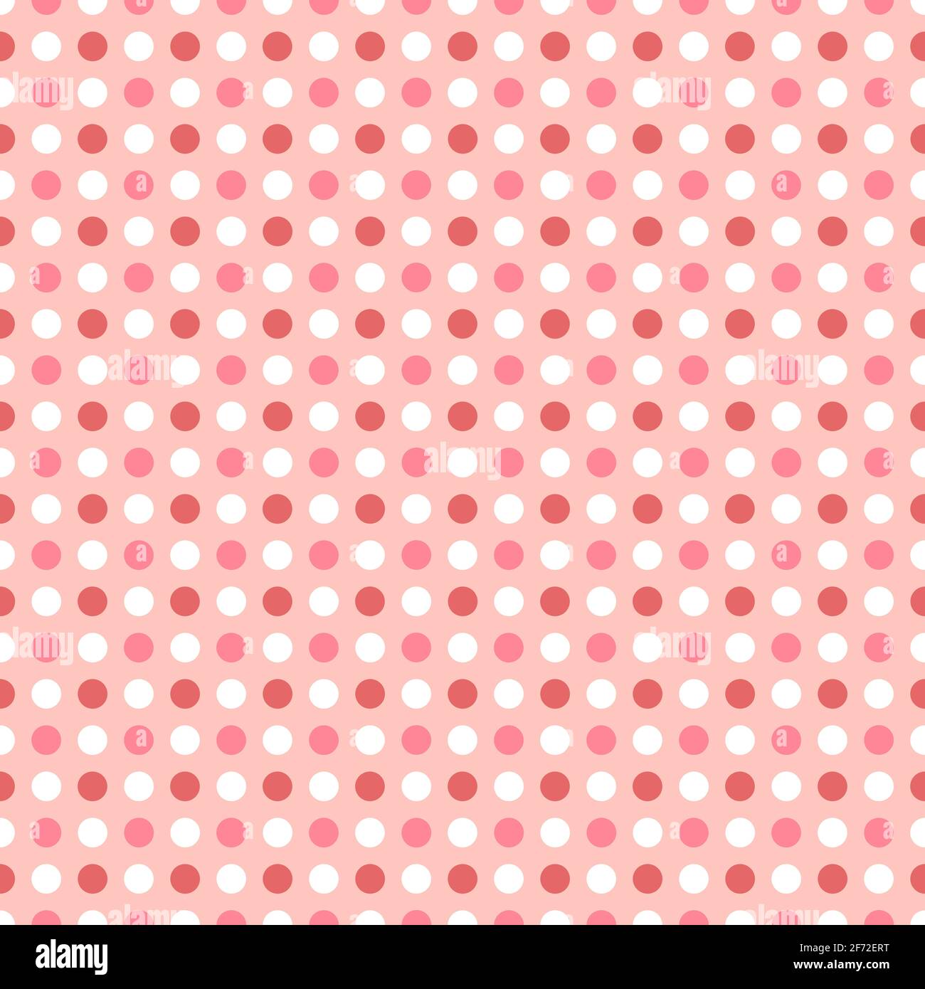 Vintage polka dots in vanilla pink tones. Optical illusion seamless pattern Stock Vector
