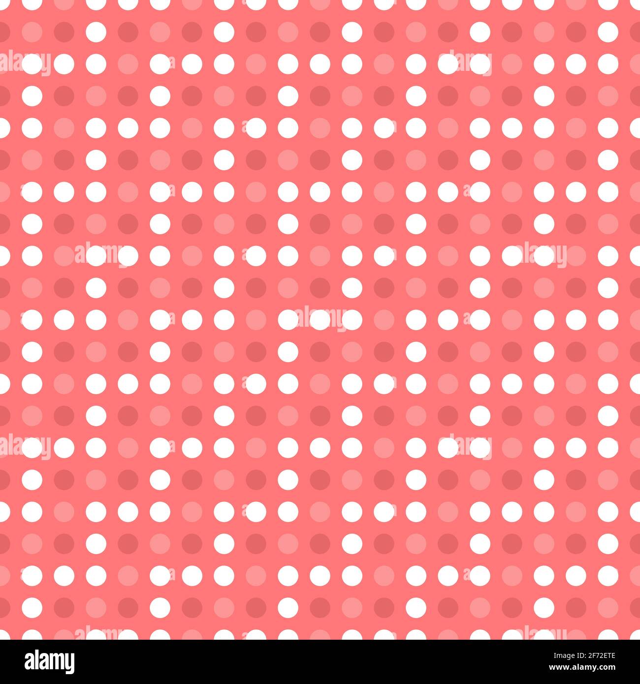 Matrix polka dots in coral pink tones Stock Vector