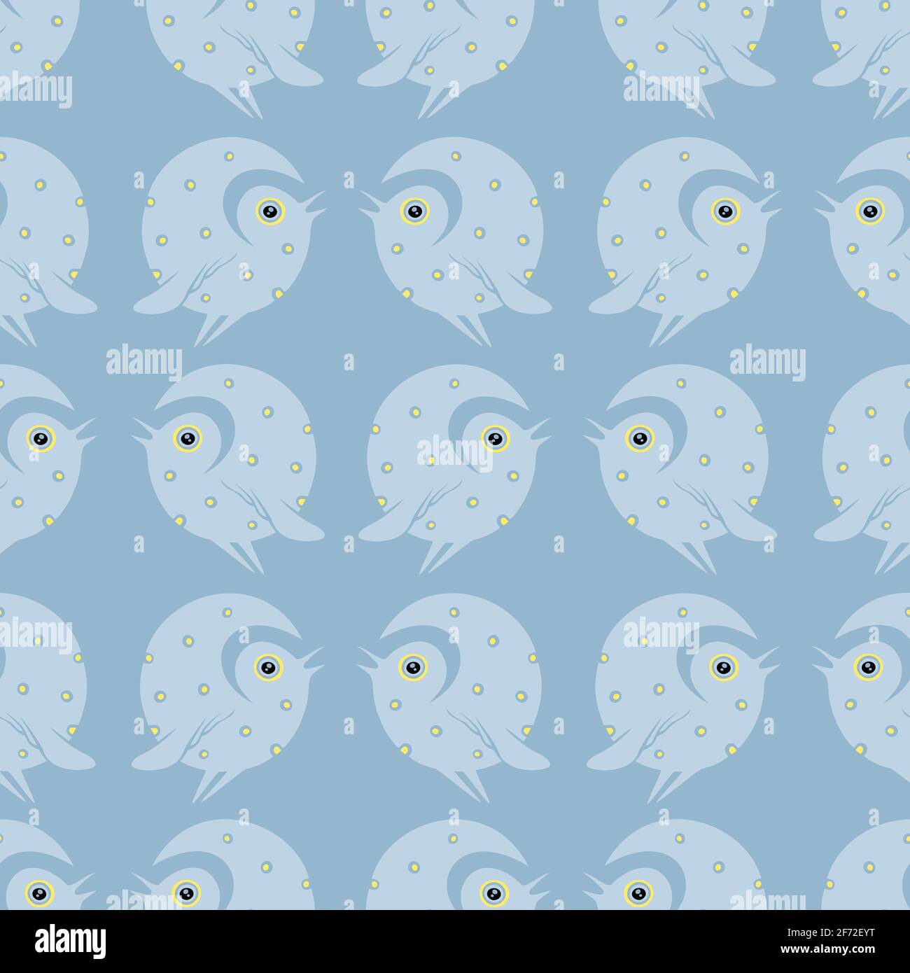 Spotted bluebird on a seamless pattern Stock Vector