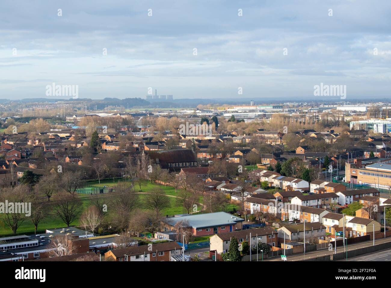 The Meadows area, viewed from the roof of the Unity Square development ...