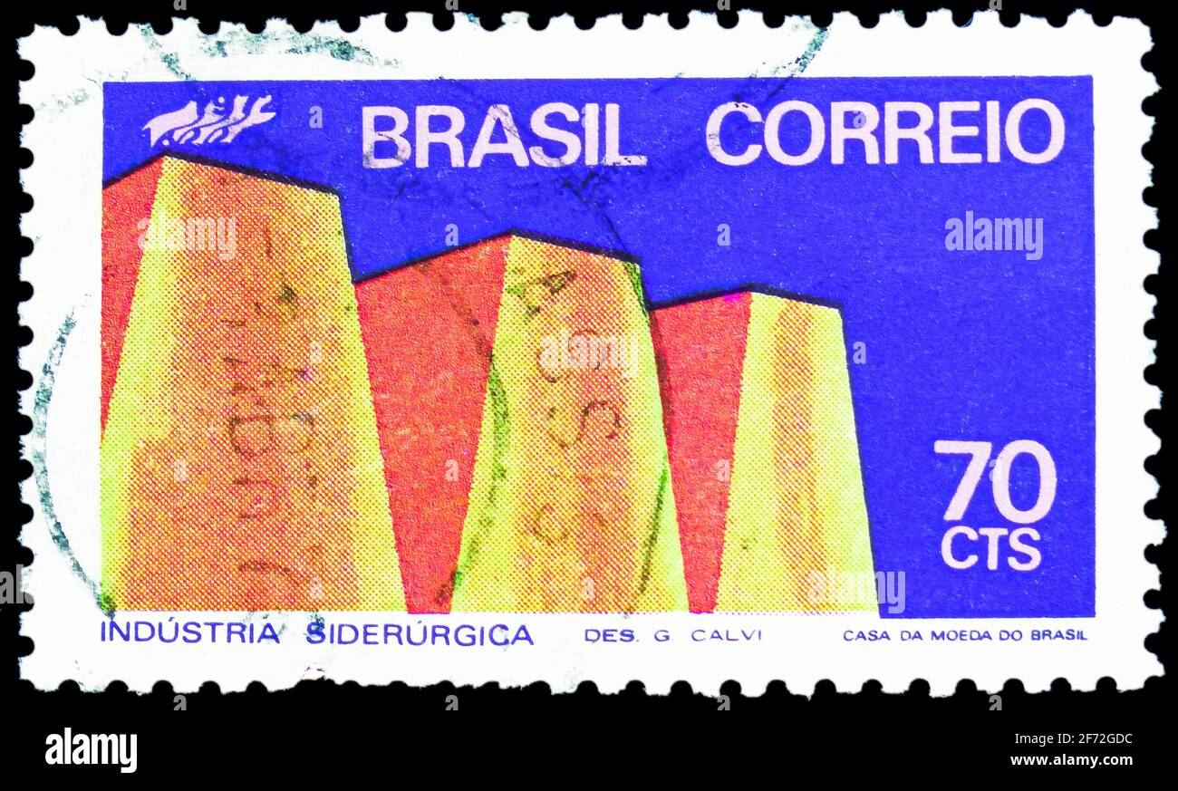 MOSCOW, RUSSIA - DECEMBER 22, 2020: Postage stamp printed in Brazil