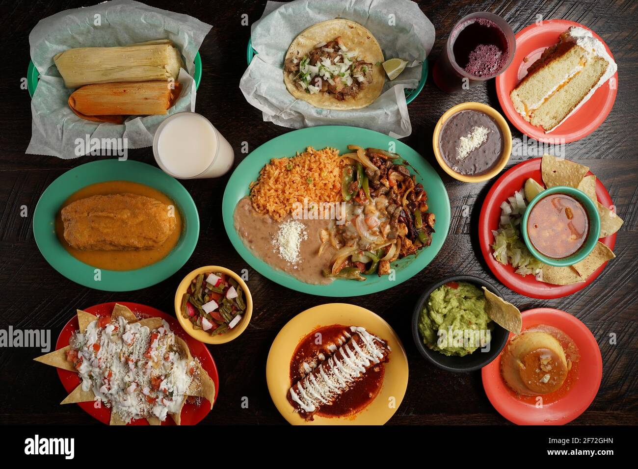 Mexican Food Flat lay Stock Photo