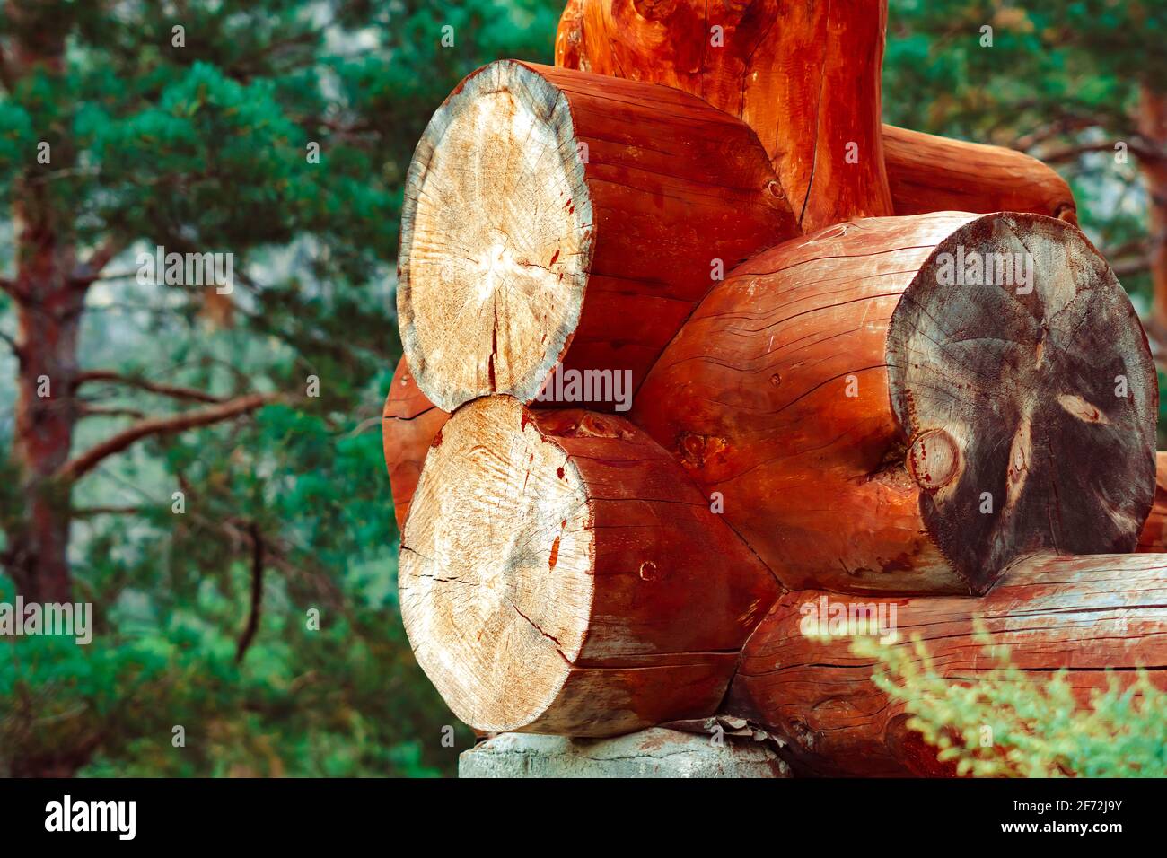 Wooden house under construction Stock Photo Alamy